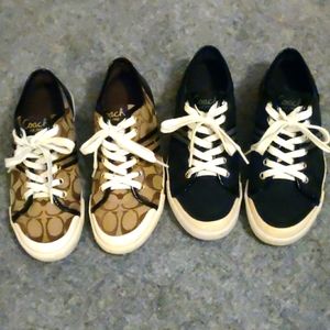 COACH SNEAKERS - (2) PAIRS BUNDLED